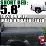 Topline For 07-14 Silverado/sierra 5.8' Low Profile Hard Tri Fold Tonneau Cover. Fixed Price $561.00.