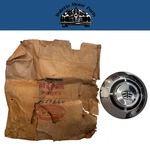 New Old Stock Hub Cap Silver & Black Emblem For All 1955 Dodge Models #1559664. Fixed Price $125.00.