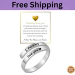 Cking Love You For Women, Hope Rings Adjustable Stainless Steel Silver. Fixed Price $9.99.