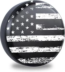 Black White Vintage American Flag Spare Tire Cover Protectors Weatherproof Dust-. Fixed Price $20.06.