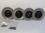 Enkei Center Cap COA73B A3003 Black/gold Emblem Set Of 4 Used Shows Wear Screws. Fixed Price $149.97.