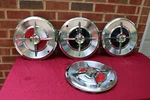 1957 1958 Dodge Lancer 14" Spinner Hubcaps 1828604.....NICE!!!. Fixed Price $800.00.