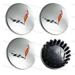 Black /chrome 4PCS Wheel Center Cap For 14-19 Corvette Crossed Flags 68MM 2.7". Fixed Price $22.88.