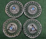 Vintage 1965-1966 Ford Mustang Galaxie 14" Wire Spoke Spinner Wheel Covers Set. Fixed Price $374.95.