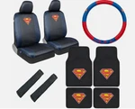 New Full Set Superman Classic Car Floor Mats Seat Covers Steering Wheel. Fixed Price $111.89.