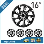 16" Set Of 4 Black&silver Snap On Full Hub Caps Wheel Covers Fits R16 Tire Rim. Fixed Price $40.79.