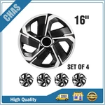 16" Set Of 4 Black & Silver Wheel Covers Hub Caps Full Rim Skins For R16 Tire. Fixed Price $46.29.