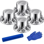 Jiiinmiiin 33MM Axle Chrome Dome Combo Kit Covers With 4 Rear. Fixed Price $117.99.