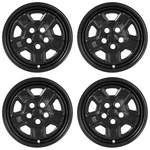 16" Black Wheel Skins Hub Caps 5 Spoke Covers Simulators For 07-17 Jeep Patriot. Fixed Price $77.99.