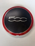 Fiat 500 Wheel Centre Cap X1 (black & Red) 51877477 Genuine Factory Center. Fixed Price $15.00.