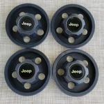 Jeep Center Caps (4) Black Oem P#52000153 For 15" Steel Wheels. Fixed Price $119.98.