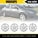 Set Of 4 15" Wheel Cover Full Rim Snap On Hub Cap Fit For 2007-2025 Nissan Versa. Fixed Price $50.99.