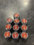 Kenworth Emblem Chrome Cover; Lugnut; Cap; 10 Pack; Truck Red Logo. Fixed Price $24.50.