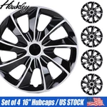 16" Set Of 4 Silver&black Wheel Covers Snap On Hub Caps Fit R16 Tire + Steel Rim. Fixed Price $45.99.