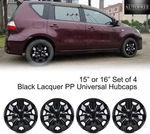 4 15"-16" Universal Hubcaps Black Lacquer R15 R16 Wheel Rim Covers For Car Truck. Fixed Price $45.99.