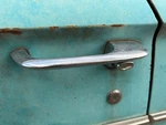 1963-1964 Ford Galaxie Exterior Driver Door Handle, Push Button, Spring, Bracket. Fixed Price $50.00.