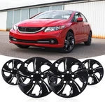 Set Of 4 15" Black Hubcaps Wheel Rims Cover For 2013-2015 Honda Civic R15 Tire. Fixed Price $48.99.