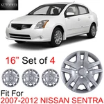 16" Set Of 4 Silver Bolt On Hubcaps For 2007-2012 Nissan Sentra Wheel Rim Covers. Fixed Price $49.99.