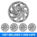 Set Of 14-INCH Glossy Silver Wheel Covers Snap On R14 Hub Caps Tire+steel Rim. Fixed Price $37.99.
