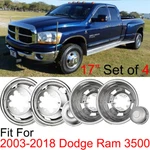 17" Set Of 4 Hubcaps For 2003-2018 Dodge Ram 3500 Dually Wheel Simulators Chrome. Fixed Price $271.99.