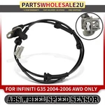 Front Passenger Rh Abs Wheel Speed Sensor For Infiniti G35 2004 2005 2006 Awd. Fixed Price $16.28.