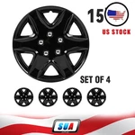 Set Of 4 Fits All Makes Models 15 Inch Trim Black Pp Hub Caps Wheel Covers Kit. Fixed Price $38.86.