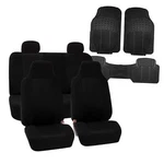 FH-FB102114 Full Set Classic Cloth Car Seat Cover & Floor Mat Black. Fixed Price $82.55.