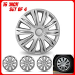 16" Set Of 4 Silver Wheel Covers Snap On Full Hub Caps Fit R16 Tire & Steel Rim. Fixed Price $44.99.