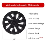 Kavanic Fits Tesla Model 3 Wheel Cover Hubcap 18" Logo Symmetry Design - Black. Fixed Price $59.18.