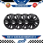 New 14" Gloss Black Hubcaps SET/4 For 2017-2024 Mitsubishi Mirage 49514BLK. Fixed Price $71.76.