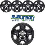 2018-2025 Jeep Wrangler 17" Steel Wheel Gloss Black Skins # IMP98BLK SET/4. Fixed Price $99.99.