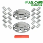 Easy To Install Chrome Front Axle Cover Hub Cap Thread-on 33 Mm Truck Lug Nuts. Fixed Price $45.35.