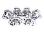 CDHT66 KWAC01 33MM Chrome Axle Wheel Covers For Semi Trucks - 2 Front And 4 Rear. Fixed Price $147.98.