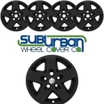 2007-2018 Jeep Wrangler # 7907-MB 17" 5 Spoke Matte Black Wheel Skins SET/4. Fixed Price $124.99.