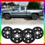 17'' Black Wheel Skins Hubcaps Snap On For 2014-2018 Chevy Silverado 1500. Fixed Price $68.99.