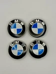 Bmw Black Blue White Oem Center Cap 2-1/8" 56MM 3613 10333410 6850834 Set Of. Fixed Price $59.99.