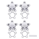 United Pacific Center Caps Bullet Style Bolt-on Steel Chrome Set Of 4 C8062. Fixed Price $179.99.