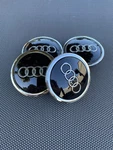 Audi 4X Black - Chrome 69 MM/2.72IN Wheel Rim Center Hub Cap. Fixed Price $28.59.