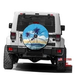 Foruidea Summer Coconut Trees And Bird Spare Tire Cover With Backup Camera. Fixed Price $41.84.