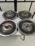 Very Rare Vintage Set Of 1965 Amc Spoke Spinner 14" Hubcaps Rambler. Fixed Price $299.95.