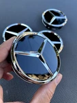 Set Of 4 Mercedes Benz Center Caps Glossy Black 2.95INCH/75MM Fits Most Models. Fixed Price $28.86.