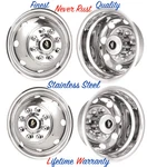 16" Ford E350 E450 8 Lug Hole Dual Stainless Wheel Cover Rim Liner Hubcaps. Fixed Price $268.09.