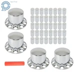 33MM Chrome Rear Wheel Axle Covers With Hub Caps Lug Nuts Semi Truck Set Of 4. Fixed Price $86.30.