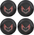 77-81 Firebird Wheel Center Cap Set Flat Black Early Red Logometal CLIPS-4. Fixed Price $126.14.