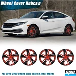 16" Hubcap Red & Black Lacquer Wheel Covers For 2016-2026 Honda Civic Sedan. Fixed Price $57.99.