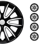 15" Wheel Covers Hubcaps For Audi Black White Matte. Fixed Price $99.90.