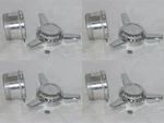 4 Knockoff Tri-bar Spinner Wheel Rim Center Caps Adjustable Bore Dia 3.10"-3.30". Fixed Price $129.95.