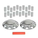 Chrome Truck Front Axle Wheel Cover Hub Cap Thread-on Lug Nuts Kit 33MM. Fixed Price $47.37.