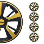 14" Wheel Covers Black & Yellow Pcs Hub Caps Set Fits R14 Tire Steel Rim. Fixed Price $99.90.