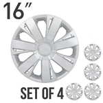 Set Of 4 Wheel Covers 16" Fit R16 Tire Snap On Hub Caps Silver Rim. Fixed Price $38.79.